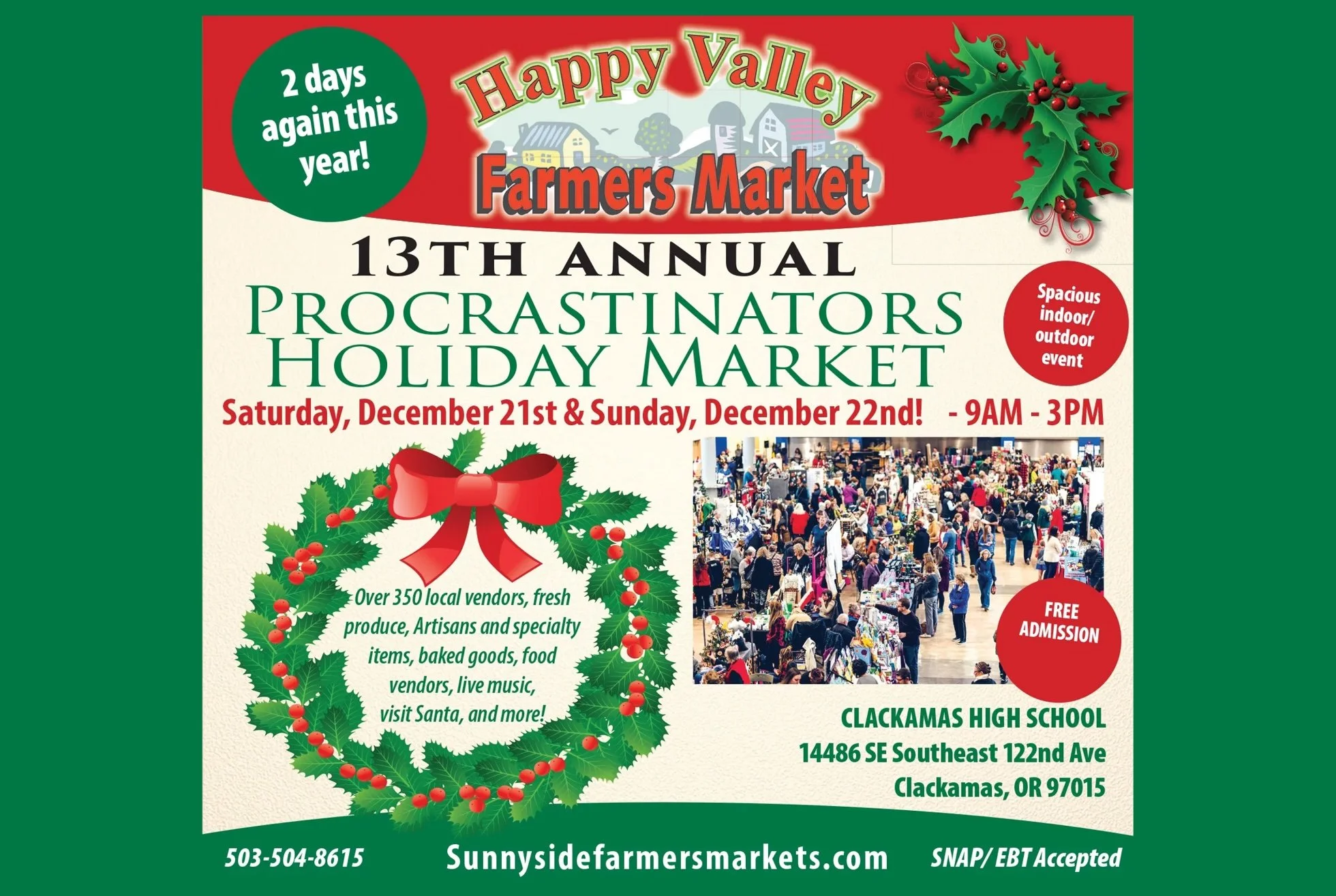 13th Annual Procrastinators' Holiday Market
