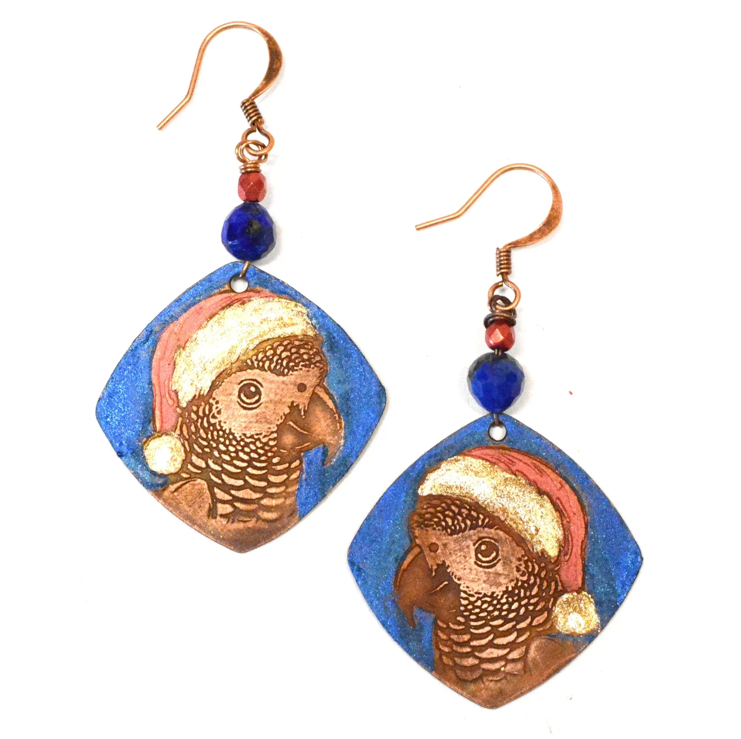 Christmas Parrot Earrings — Gingers Parrot Rescue