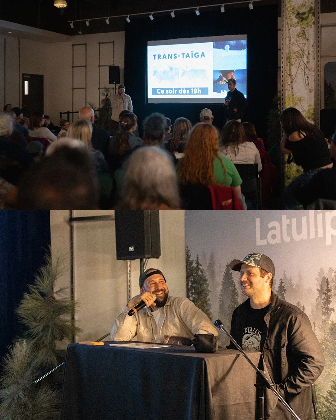 Hier soir avait lieu la projection de Trans-Ta&iuml;ga au magasin @latulippe , &agrave; Qu&eacute;bec! 🎬

Nous avons &eacute;t&eacute; agr&eacute;ablement surpris par l&rsquo;engouement autour du film et par les **250 personnes qui se sont d&eacute;