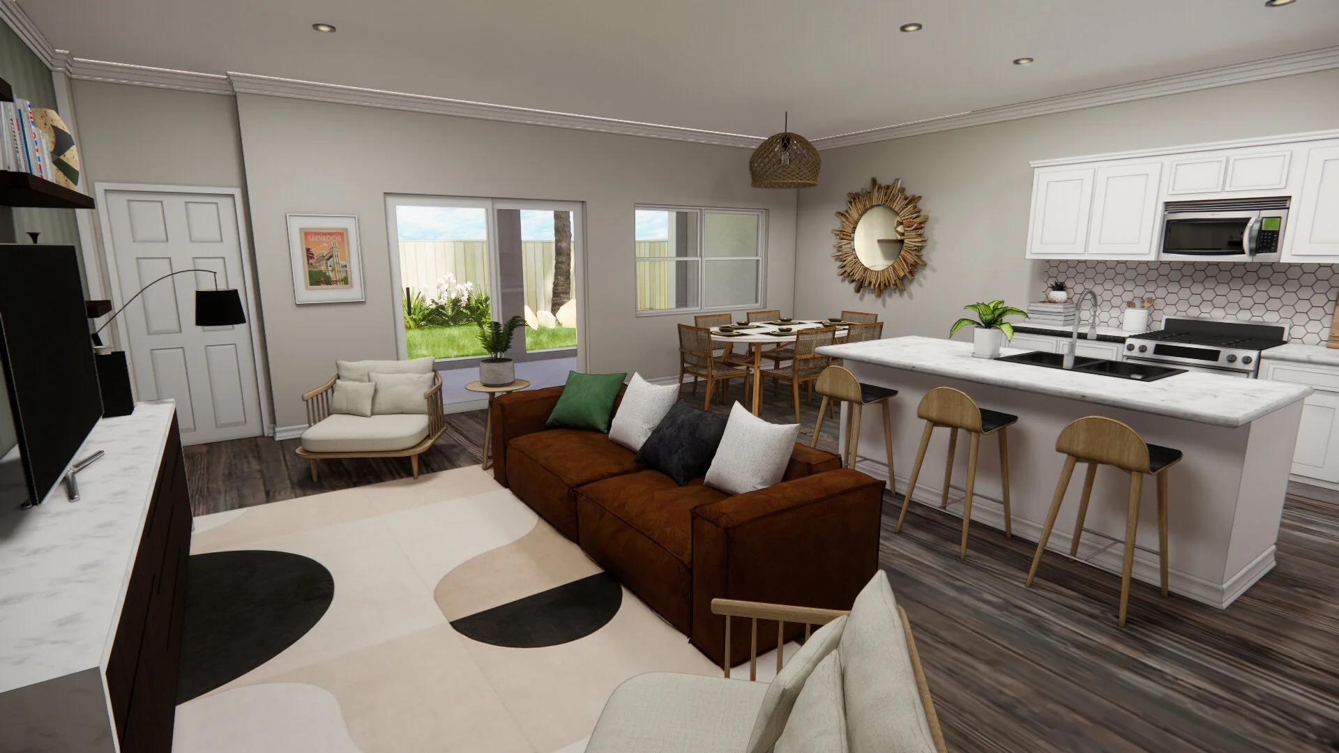 Real Estate Marketing Rendering; SketchUp, EnScape, Adobe Photoshop. July 2021.