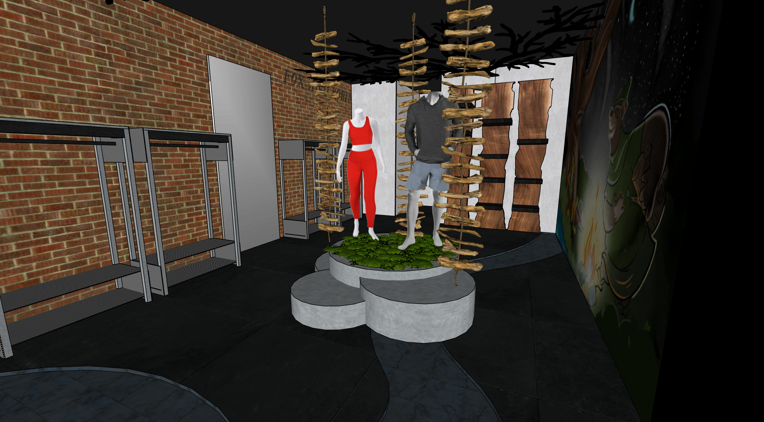 Athletic Wear pop-Up Concept - SketchUp