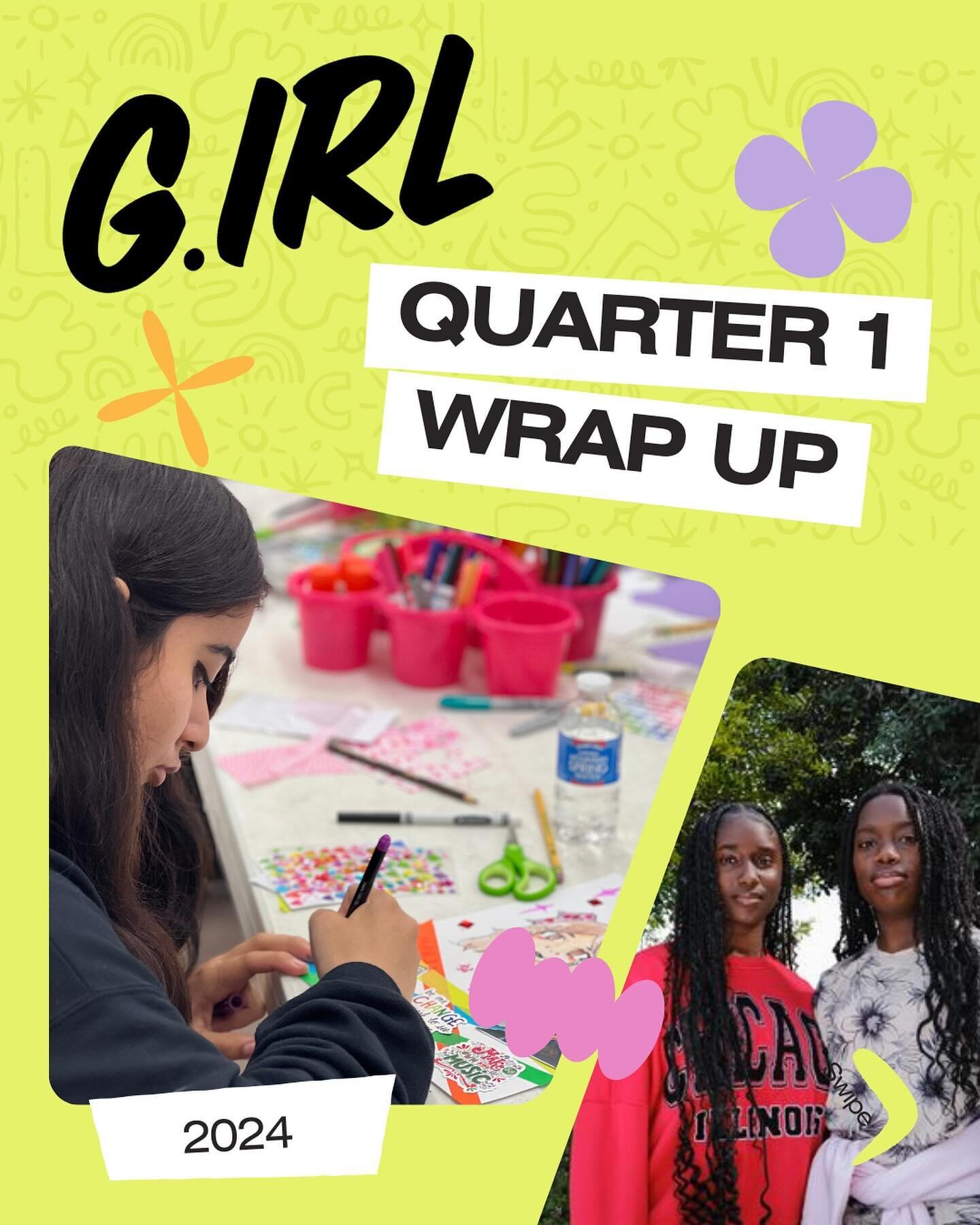 First quarter is a wrap for us and we were very busy!

We had 6 events. Began 1- 8 week cohort. And hosted 6 G.IRL Scout Meetings!

And did we mention, we got our own space! The Compton G.IRLS Clubhouse.

Slide through and see all we worked on. For a