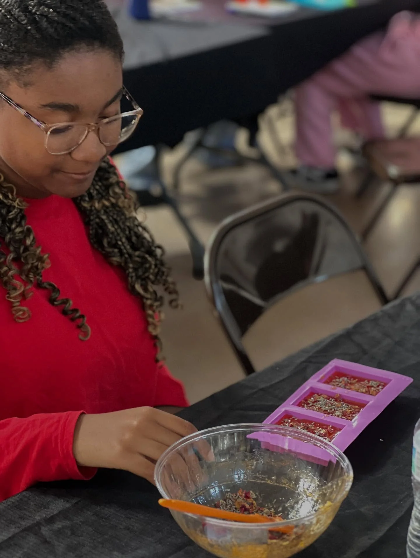 This weekend we had a herbal soap making workshop hosted by @tonixwellness 
&zwnj;
The girls learned about the difference between cold process techniques and melt and pour, different herbs and their benefits, and using natural ingredients to create d