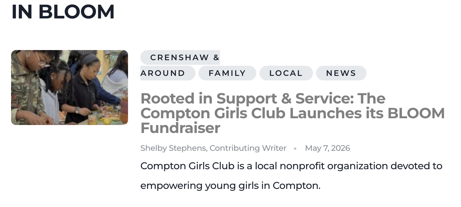 L.A. Sentinel- Rooted in Support & Service