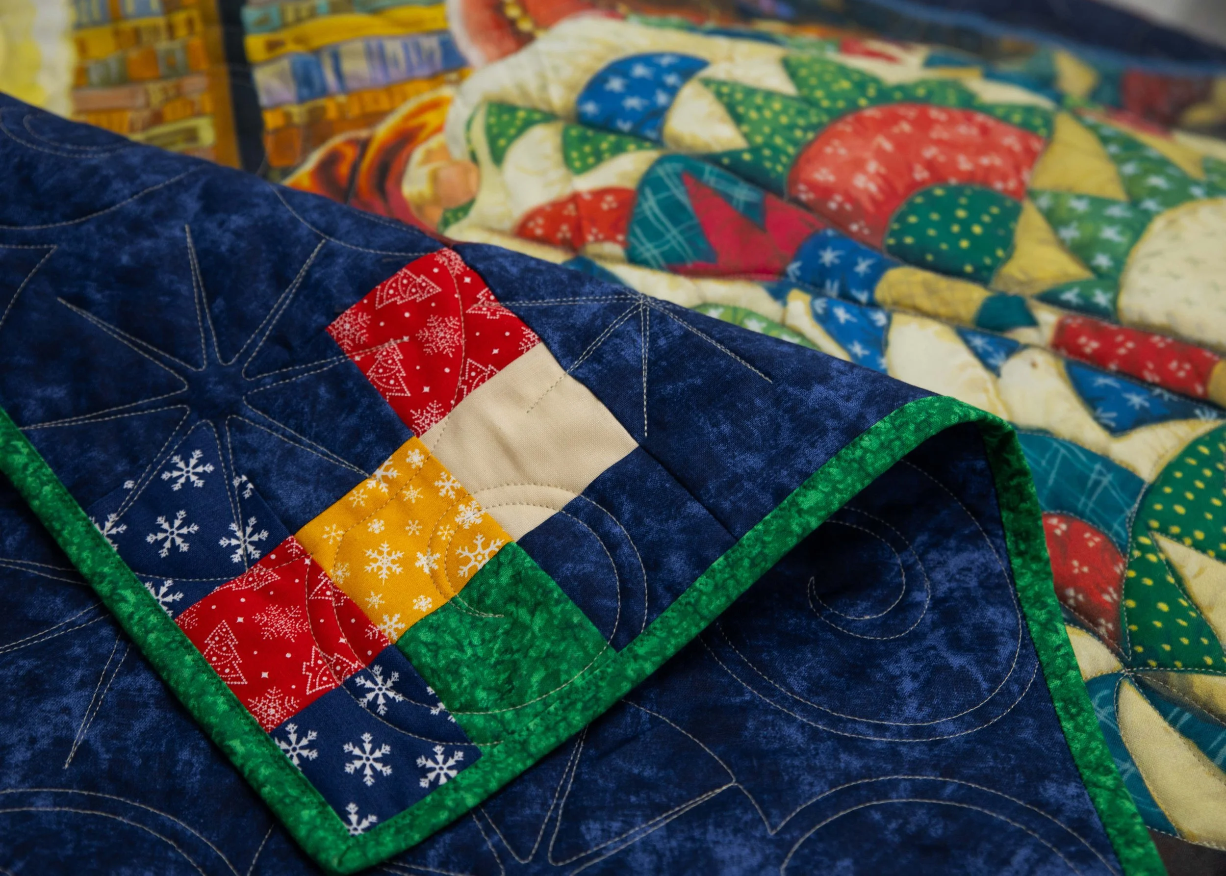 Quilting Santa Panel Quilt Kit — Block Party Quilt Co Precut Quilt Kits