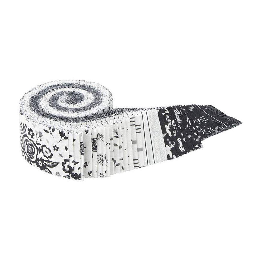 Black and White Fabric Jelly Roll - Black Tie Jelly Roll Riley Blake —  Block Party Quilt Co Precut Quilt Kits