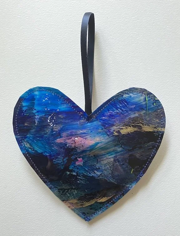 Painted Vinyl Heart #18