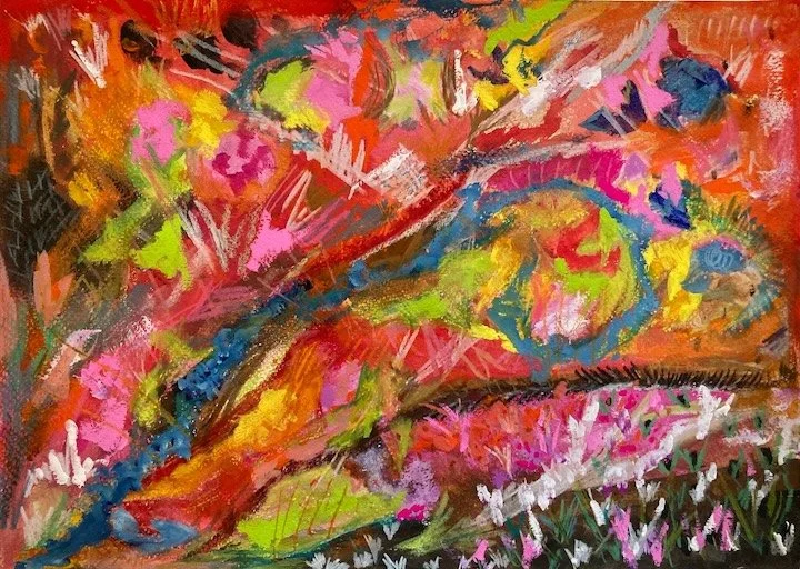 'Colorful Conversation' - Original painting on paper