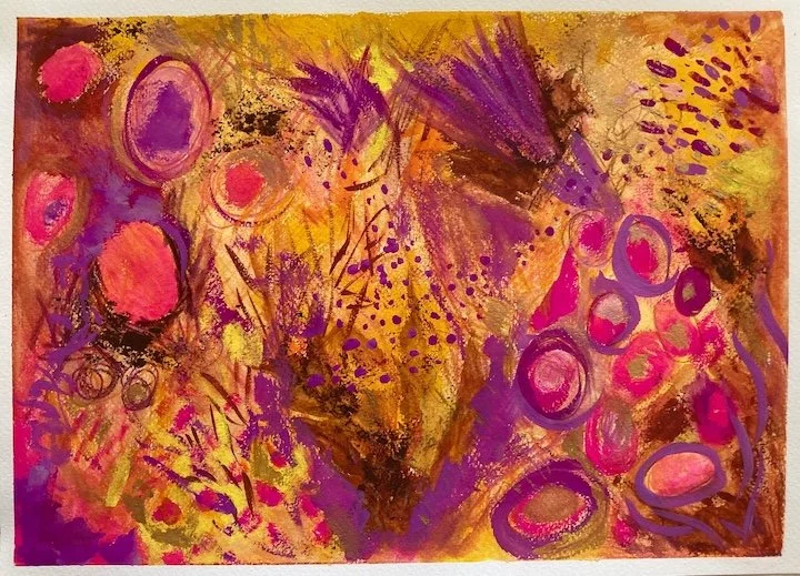 'Fantasy Garden' -  Original painting on paper
