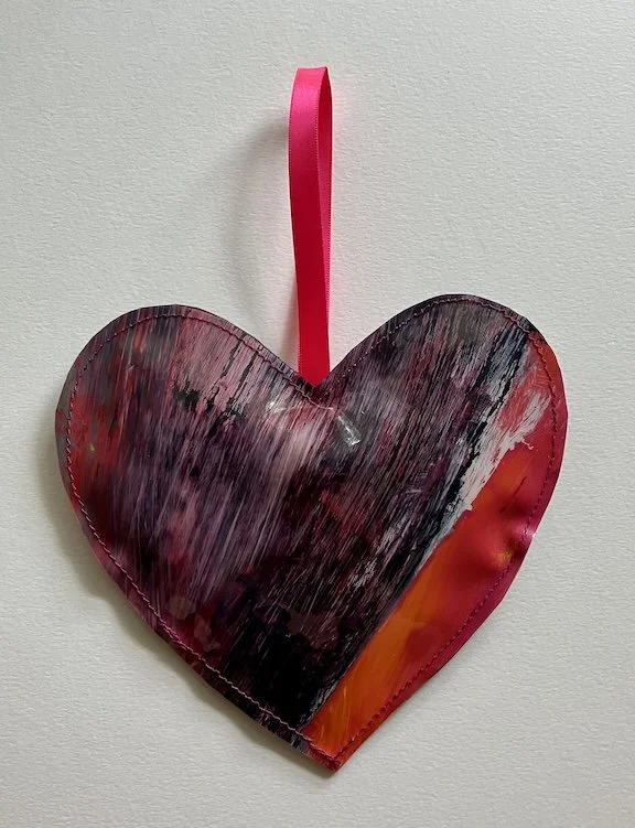 Painted Vinyl Heart #12