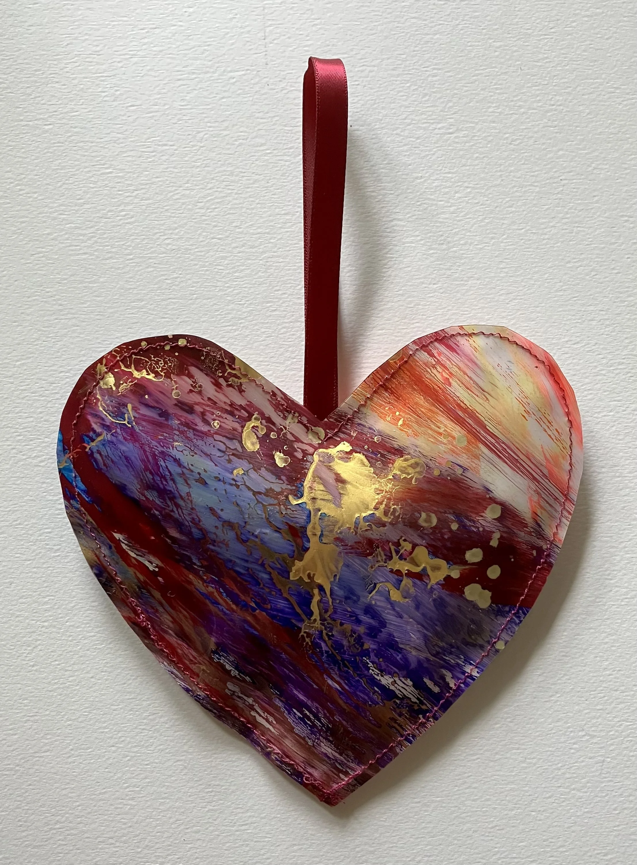 Painted Vinyl Heart #15