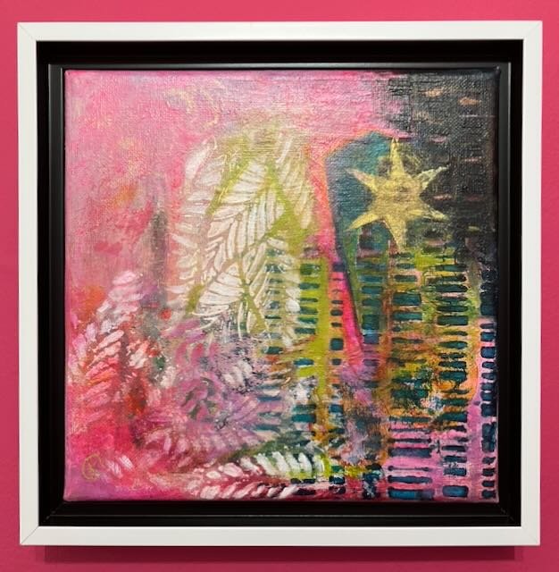 'Transformation City' - framed acrylic on canvas