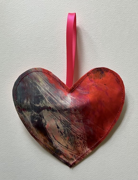Painted Vinyl Heart #13