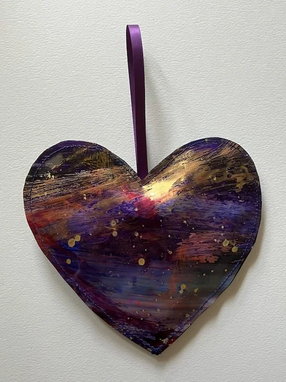 Painted Vinyl Heart #17