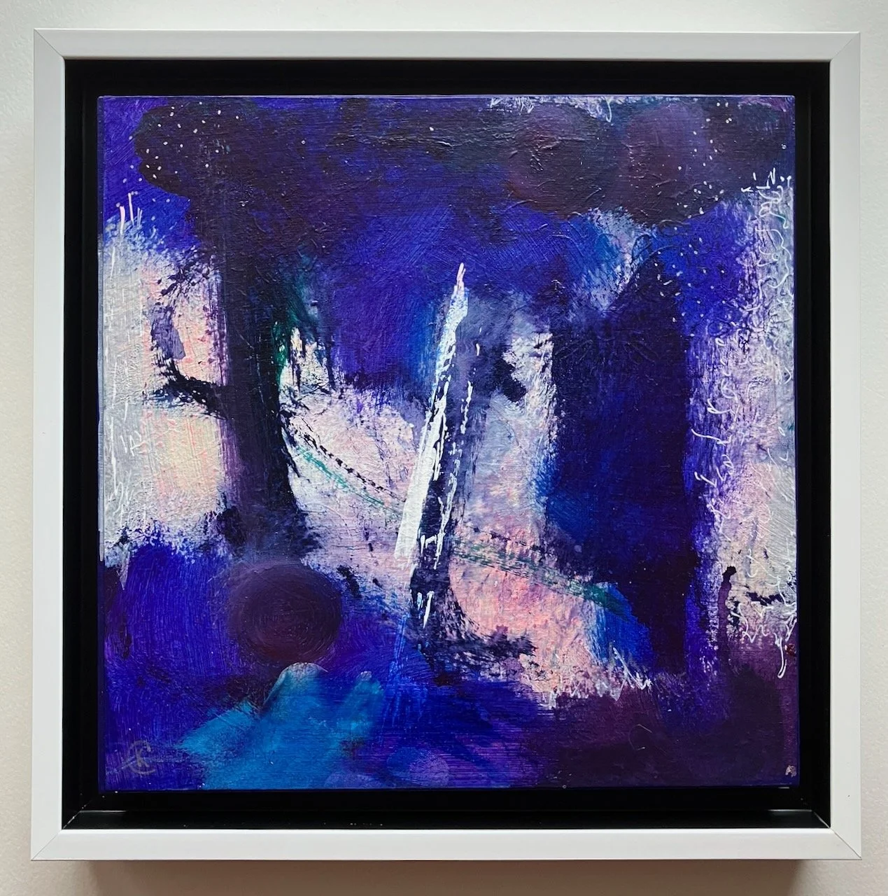 'The Tower' - framed painting on wood