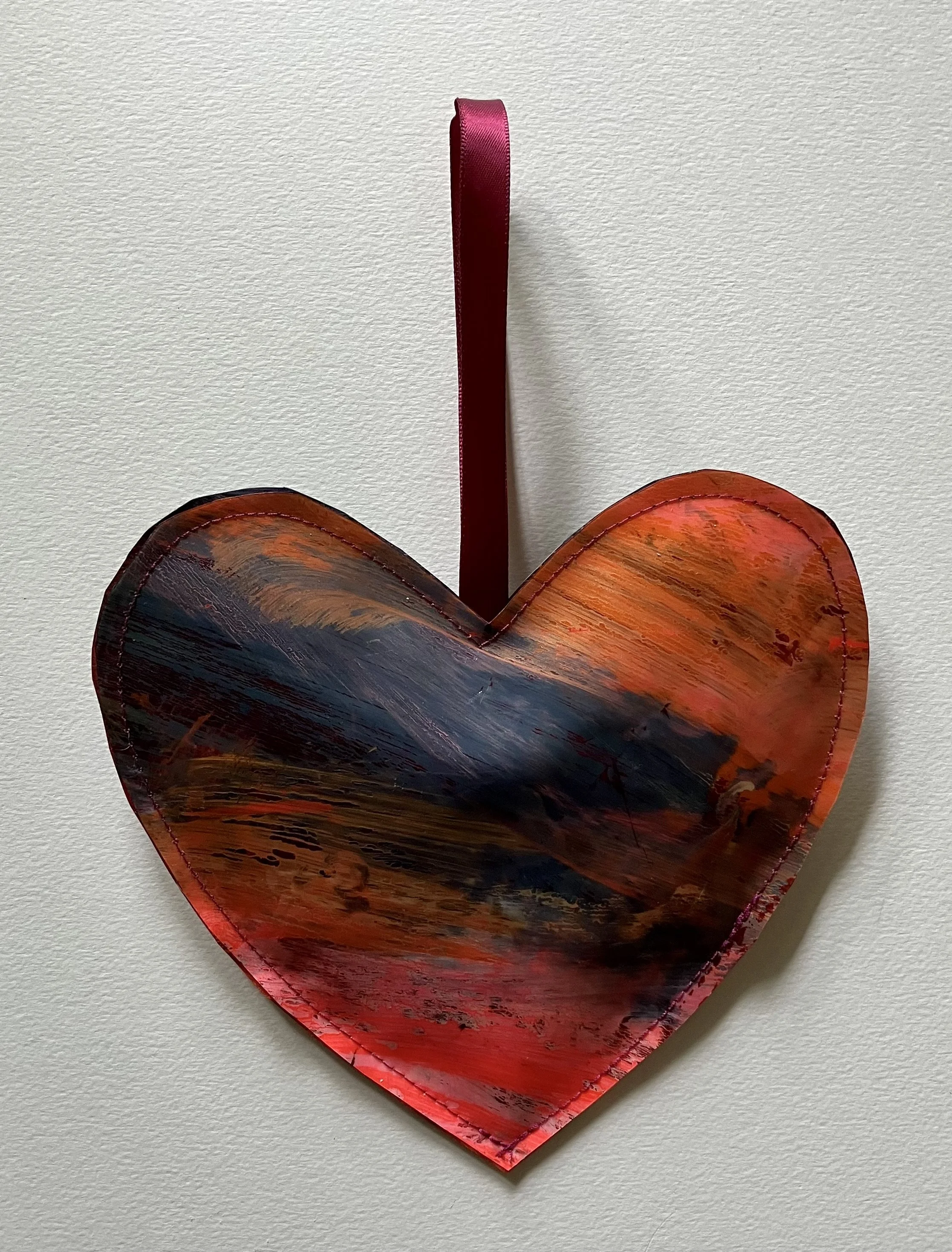 Painted Vinyl Heart #14
