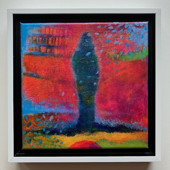 'Self Portrait With Aura' - framed acrylic on canvas