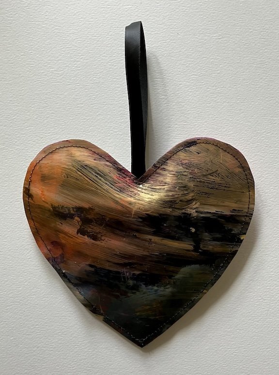 Painted Vinyl Heart #23