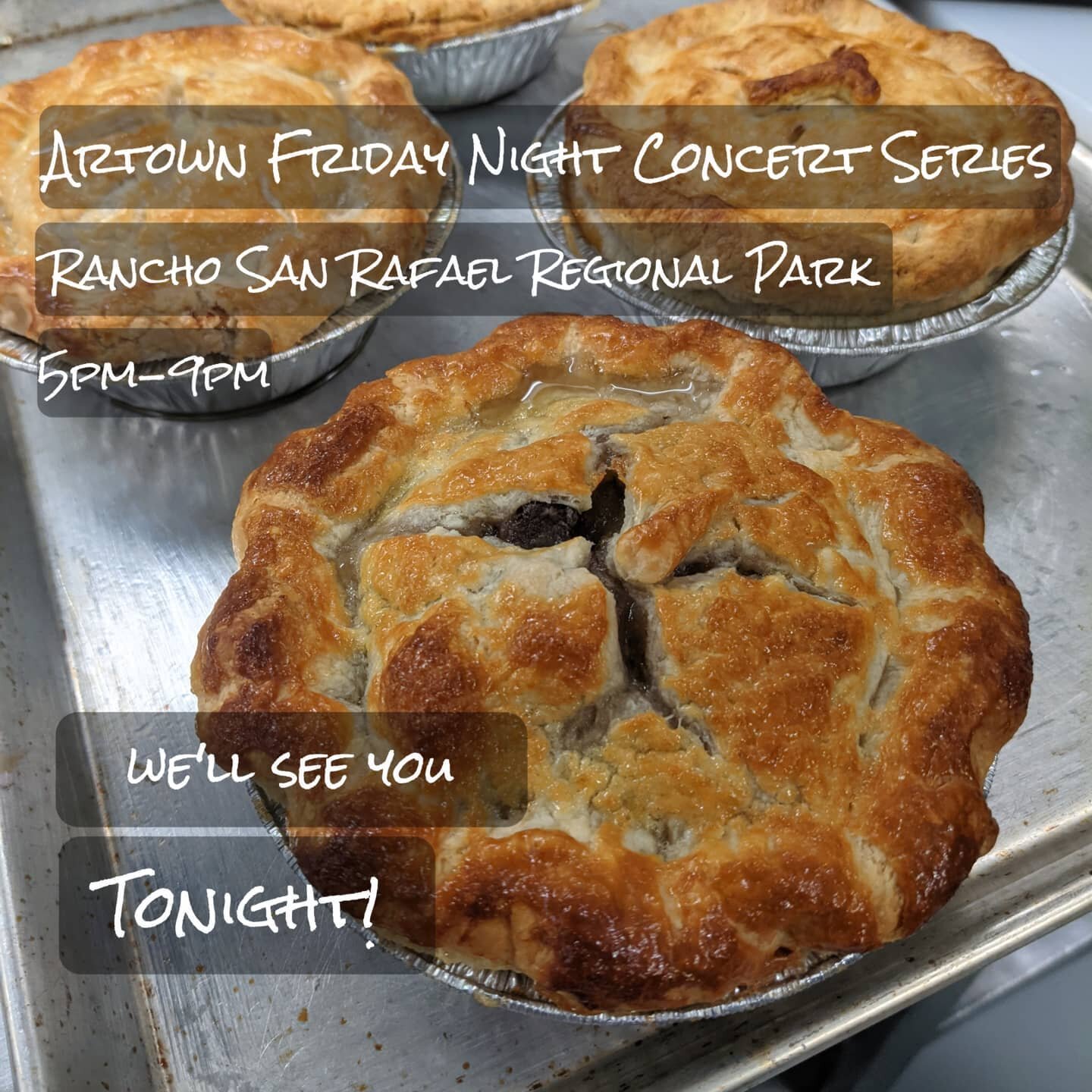 Great music in the park and a handmade pot pie. Name a more perfect duo.
.
We hope to see you at #ranchosanrafael tonight for @renoisartown Friday Night Concert Series!
.
Our pies are big enough to share, but we doubt you'll want to! 🤭
.
.
.
#foodtr