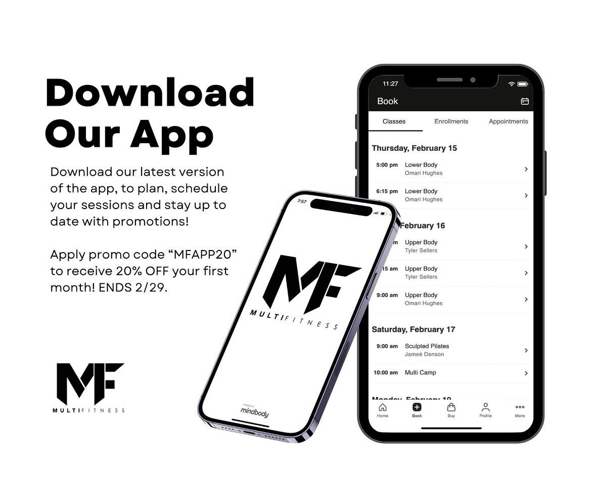Download our MultiFitness Scheduling App and RECEIVE an additional 20% off your FIRST month!

Comment &ldquo;READY&rdquo; and we will personally send you the link to get started TODAY!

@multifitness.gym