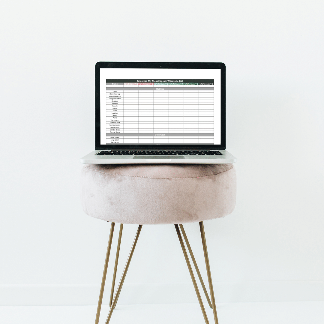 Fillable Capsule Wardrobe Template PDF Minimize My Mess