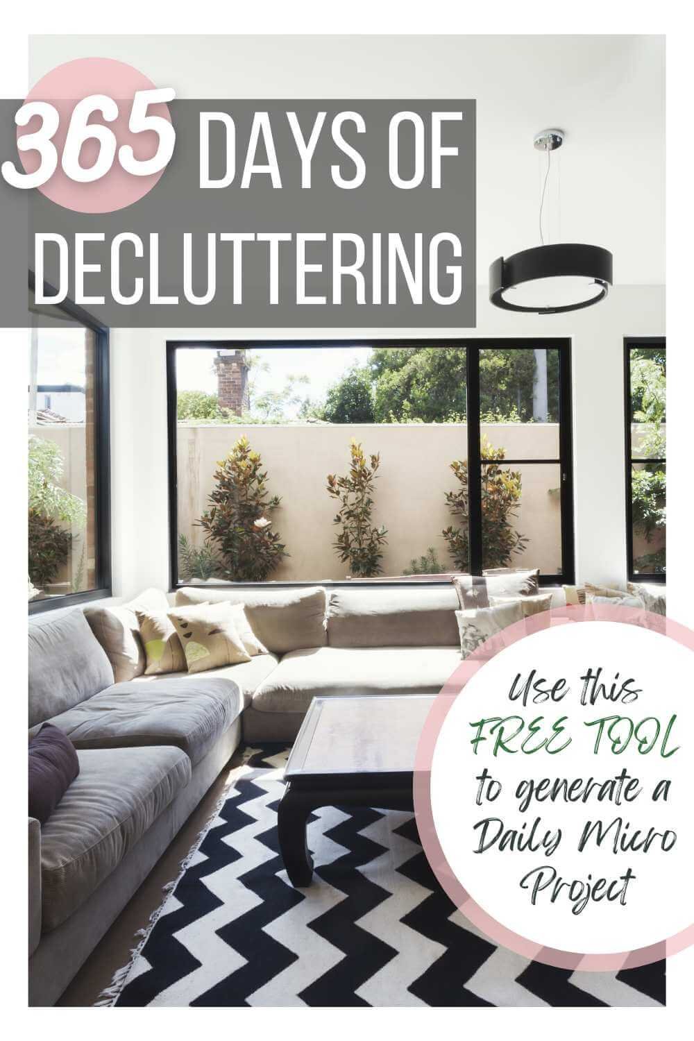 Daily Declutter Checklist Generator - 365 Easy Micro-Projects for your ...