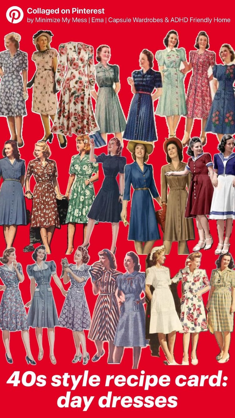 40s Style Guide (with Tips, Colors & Outfit Formulas) — Minimize My Mess