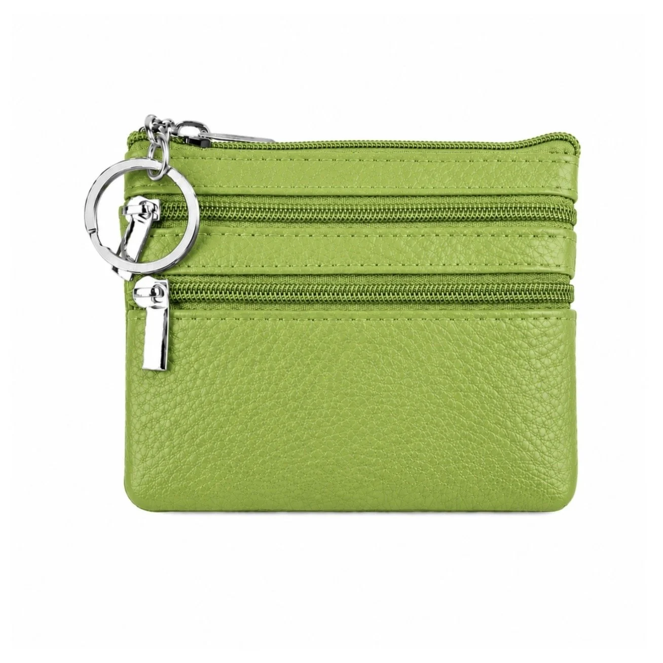 Green Zipper Coin Purse