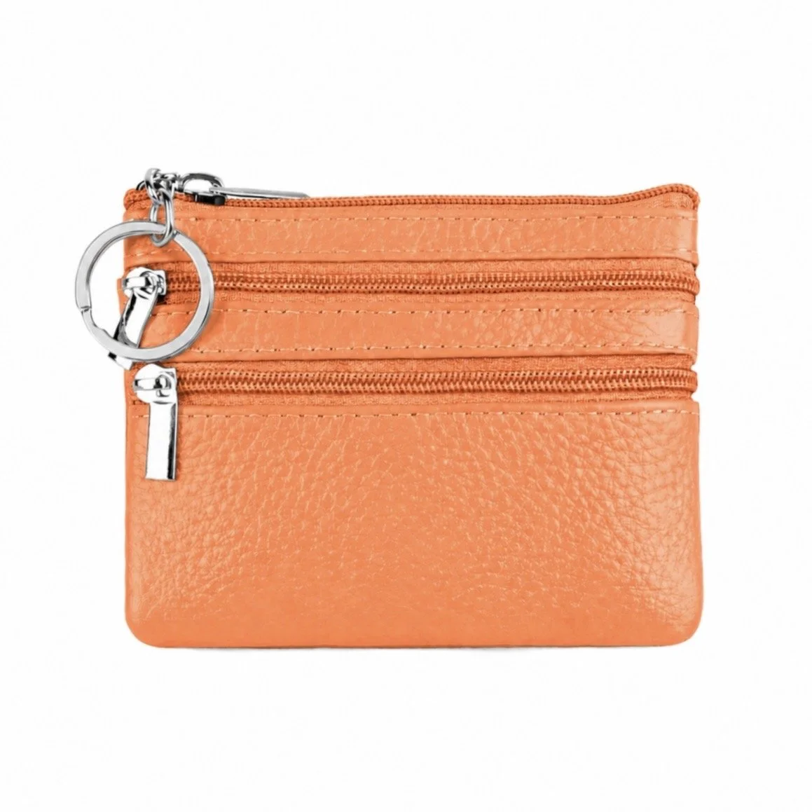Orange Zipper Coin Purse