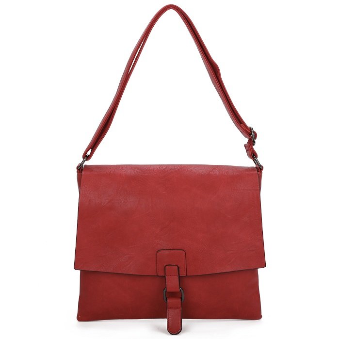 Red satchel bag best sale