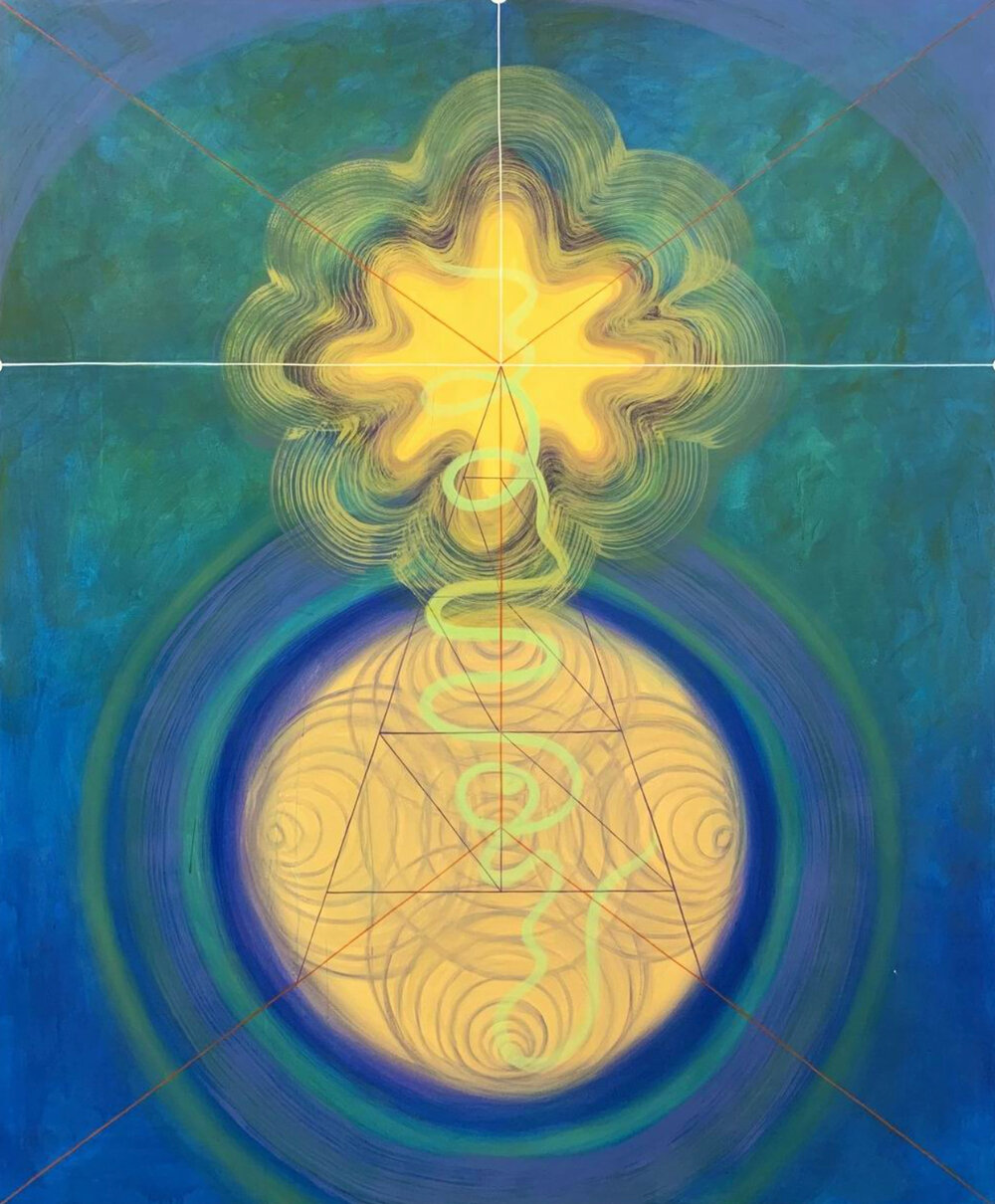 Emily Cheng&rsquo;s enigmatic and vibrant paintings chart the movement of an indefinable yet familiar energy. Through symmetrical geometric &ldquo;templates for the body,&rdquo; Cheng explores different ways of existing within one's own human form an