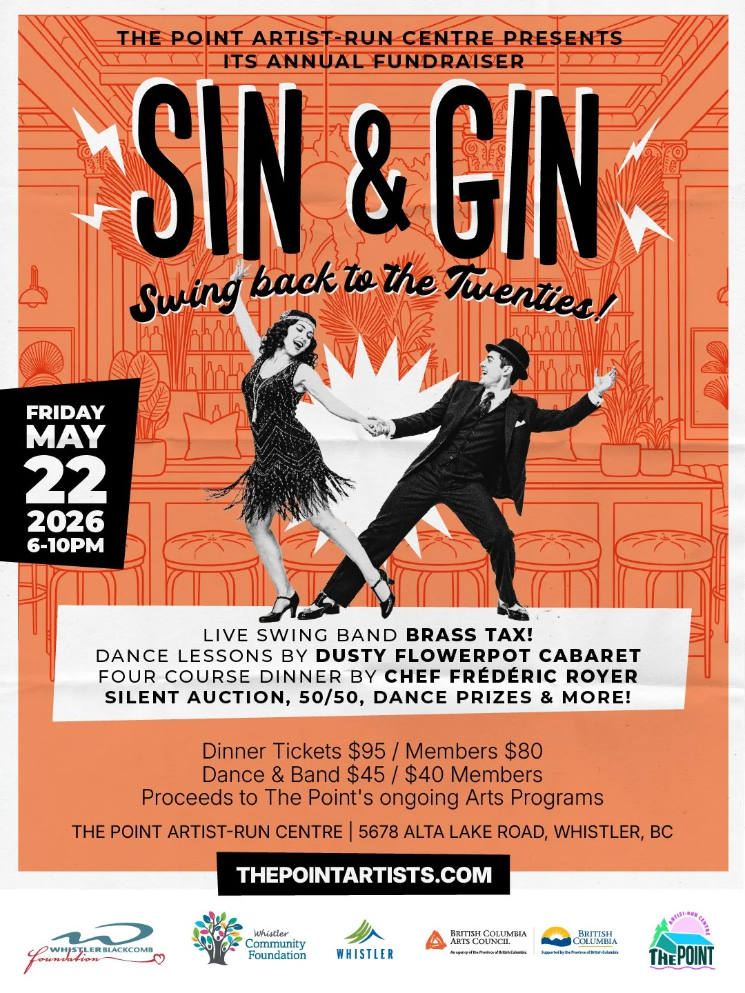Sin & Gin: Swing Dance for our Annual Fundraiser!