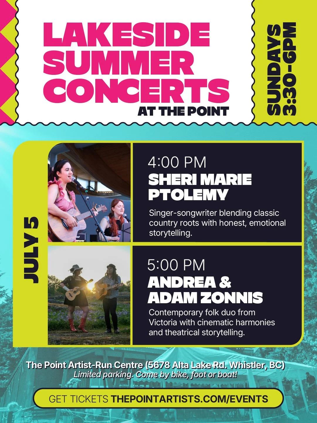 Lakeside Sunday Concert: Sheri Marie Ptolemy | The Zonnis