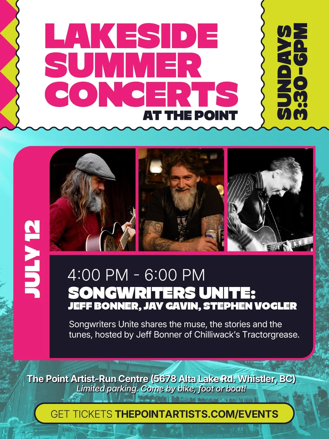 Lakeside Sunday Concert: Songwriters Unite with Jeff Bonner