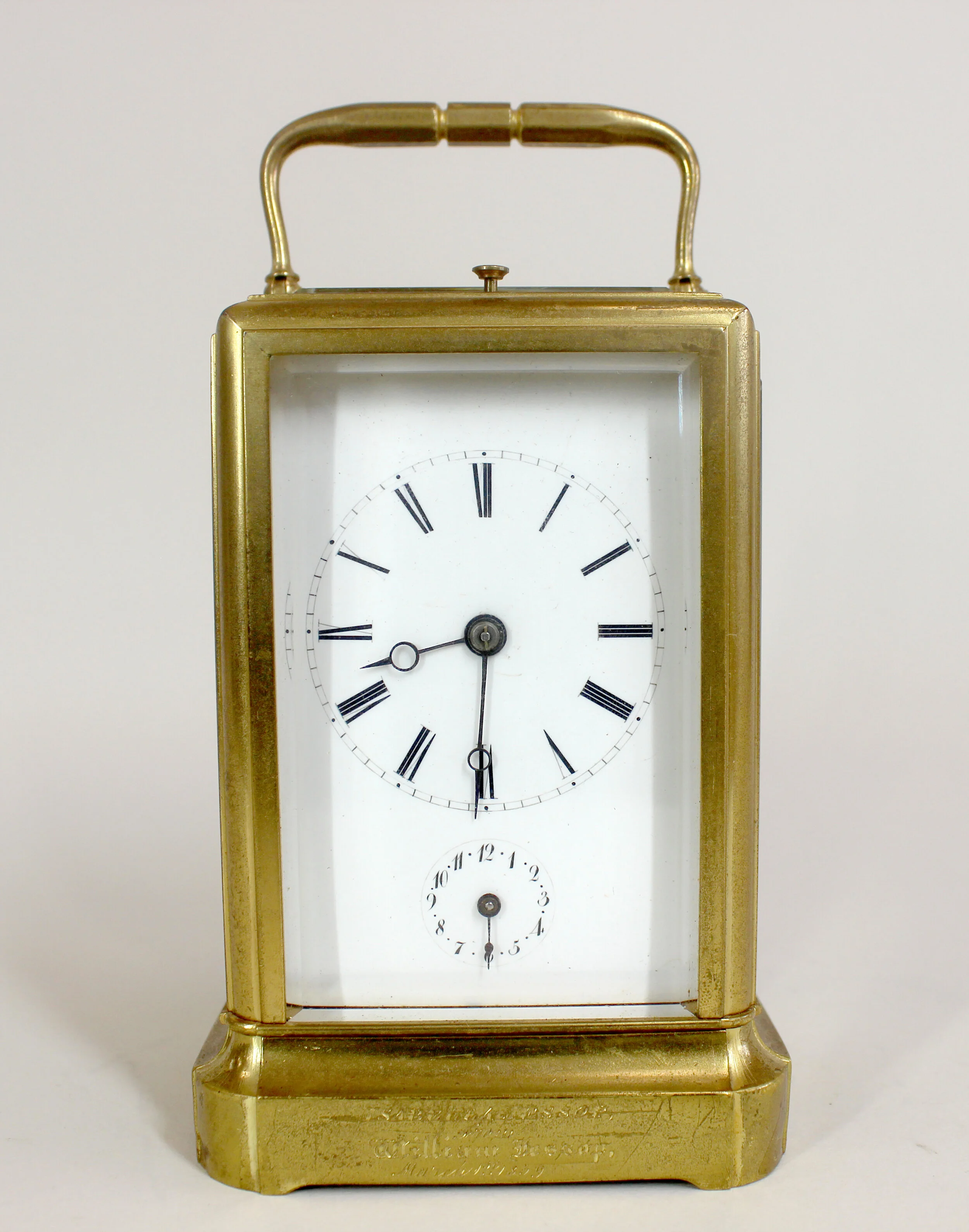 Alliez & Berguer One Piece Repeater Alarm Carriage Clock SOLD ...