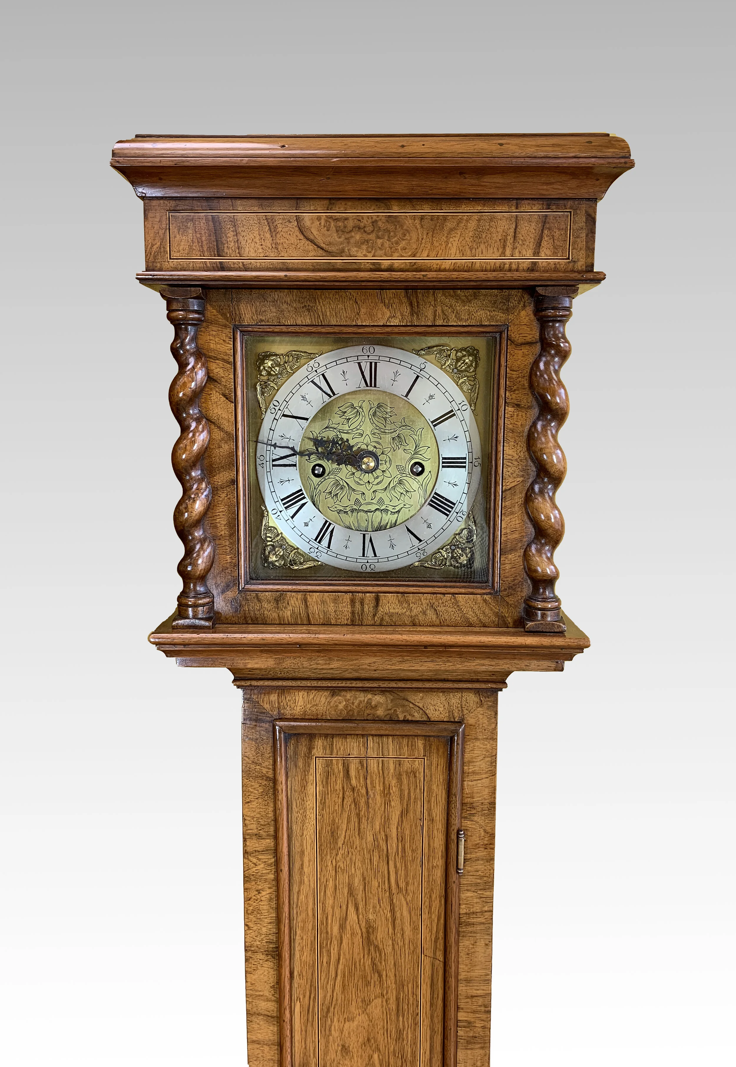 Miniature Walnut Longcase clock — Chalfont Clocks Repairs and