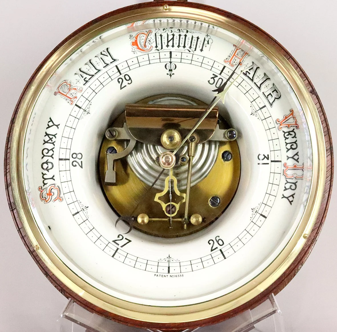 Barometer Movement Inserts Skeletonised Aneroid Barometer — Chalfont Clocks Repairs and ...