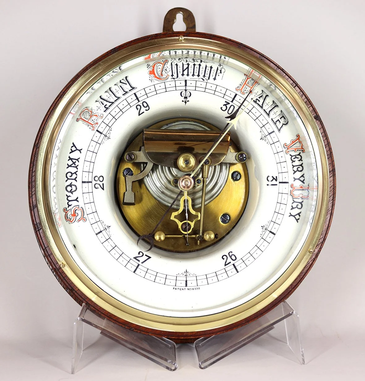 Skeletonised Aneroid Barometer — Chalfont Clocks Repairs and Restoration of antique clocks
