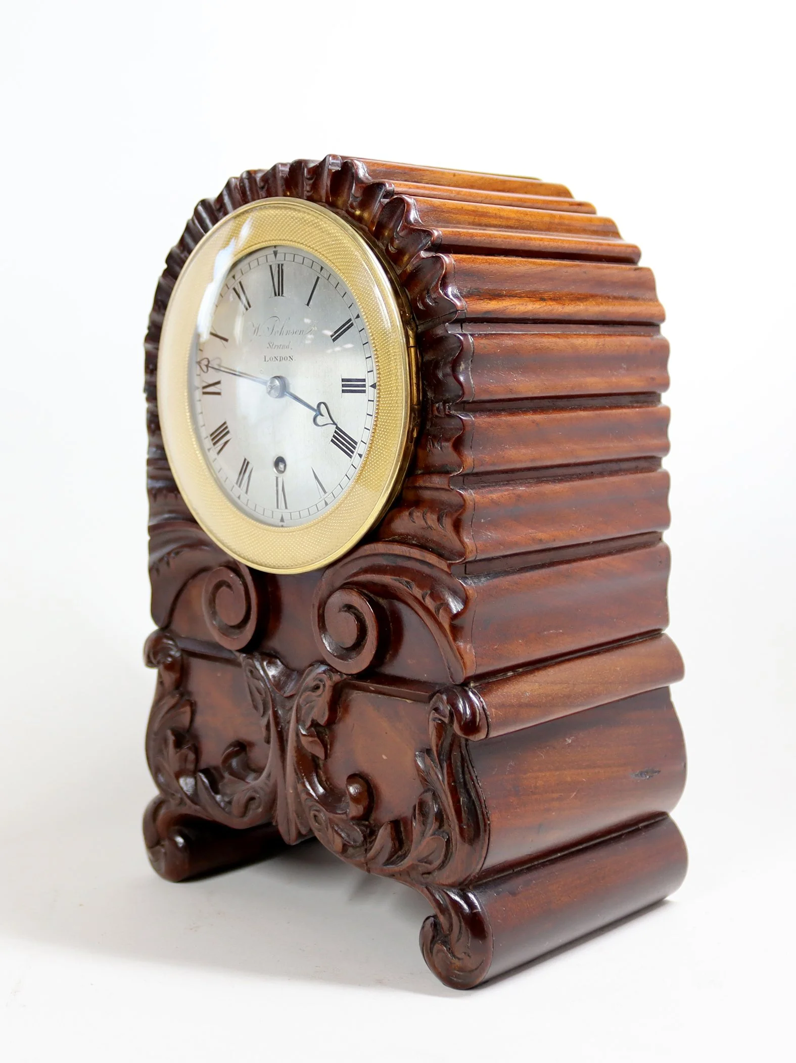 Miniature Single Fusee Bracket Clock By William Johnson, Strand, London