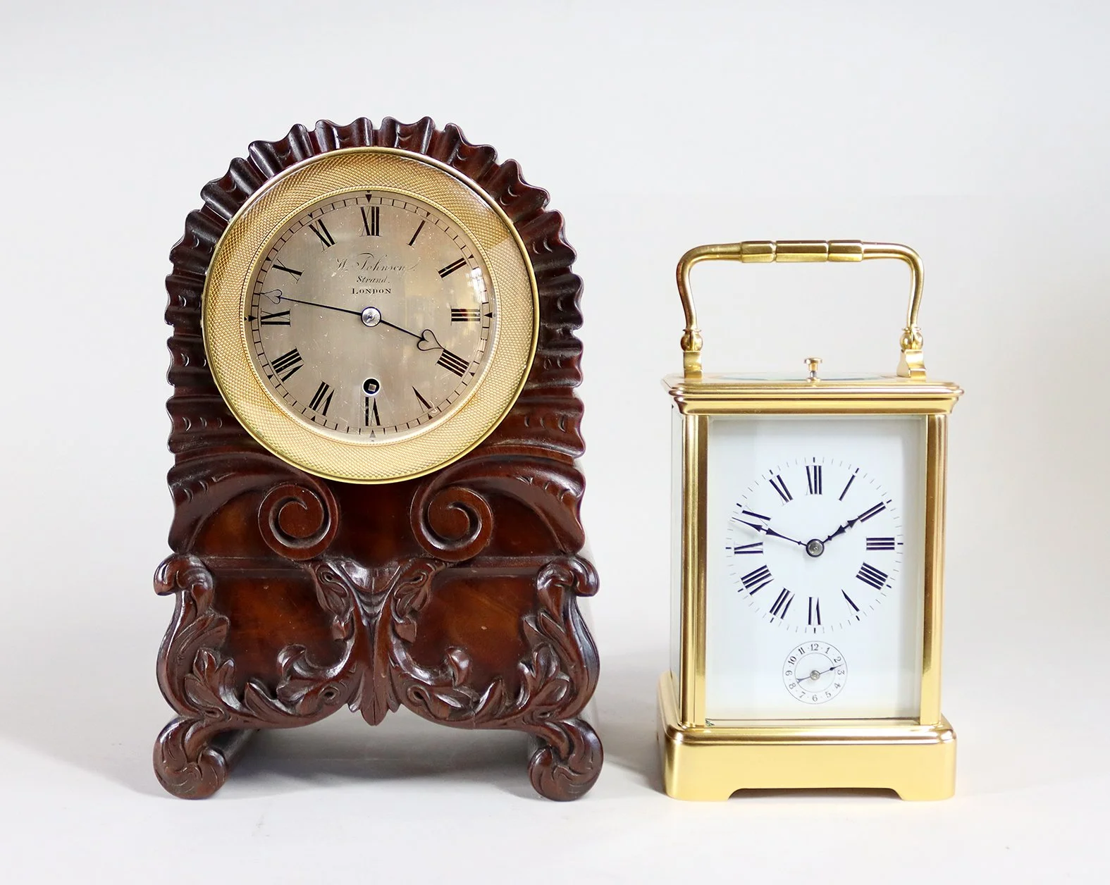 Miniature Single Fusee Bracket Clock By William Johnson, Strand, London