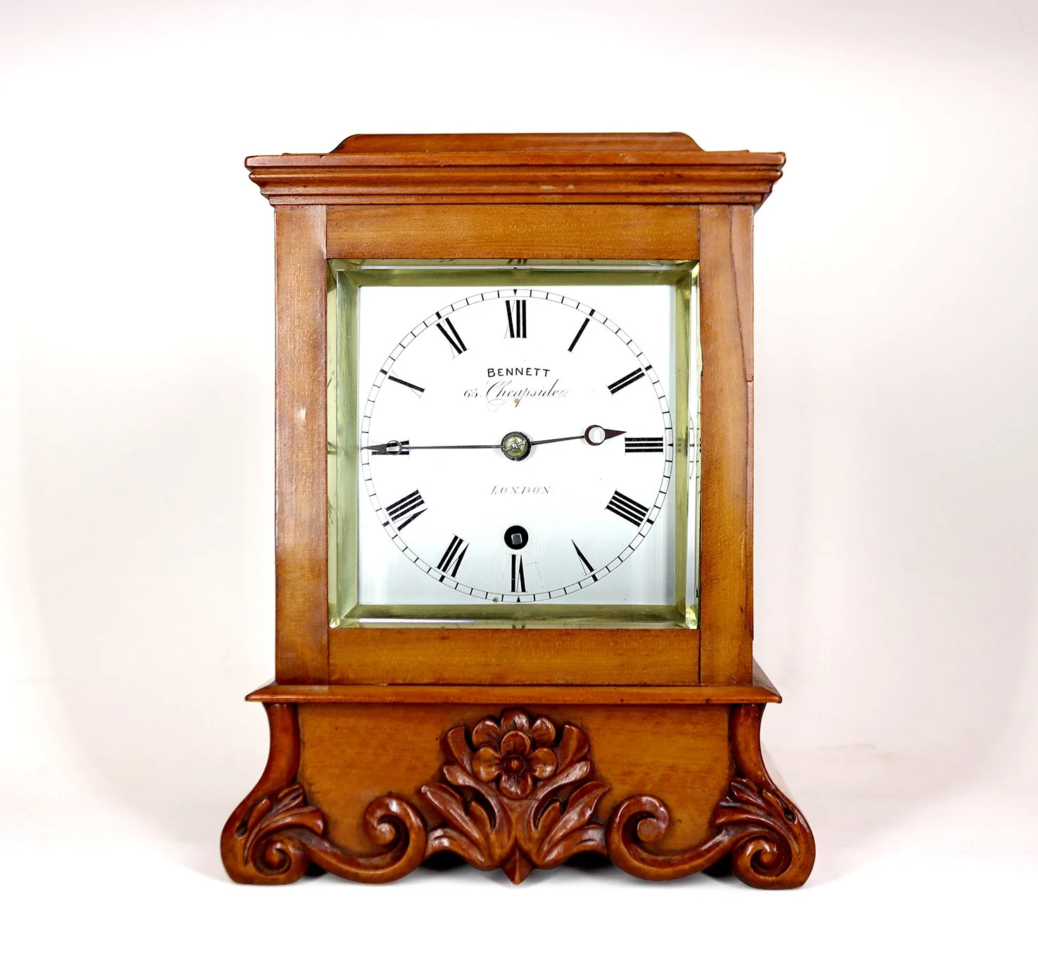 414 Bennett Satinwood librarby clock 1.jpg