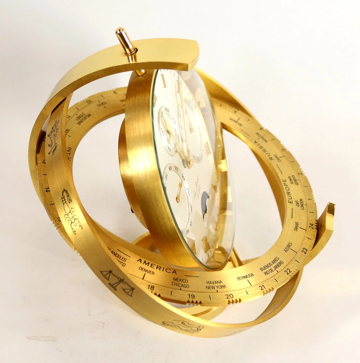 Jean Roulet 'Presidents Clock' in the Shape of an Armillary Sphere ...