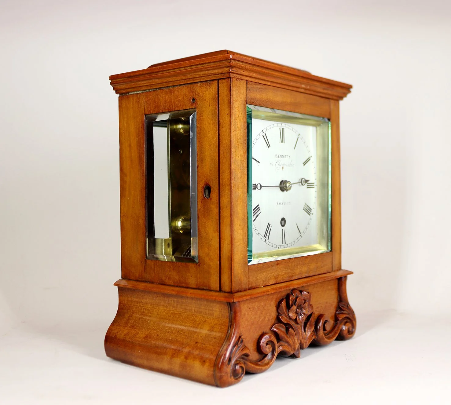 414 Bennett Satinwood librarby clock 6.jpg