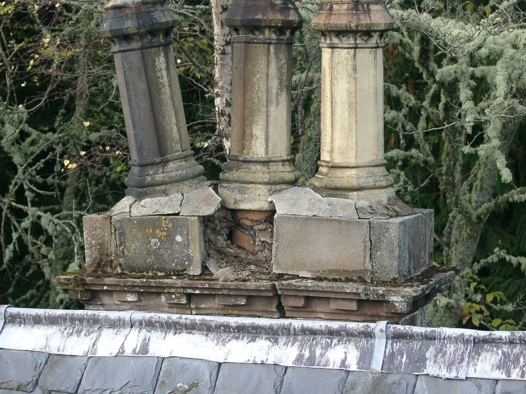 chimney cracked