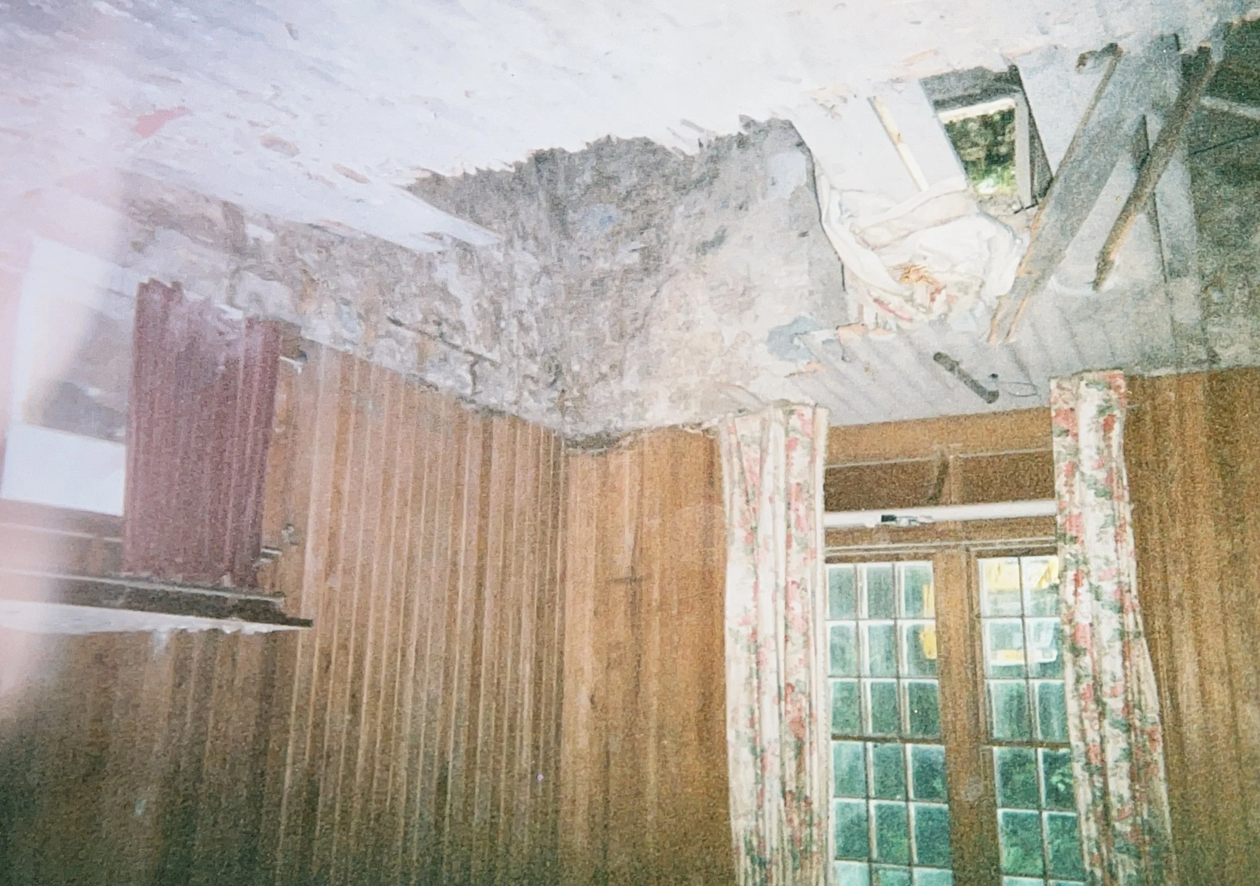 rotten wood panelling