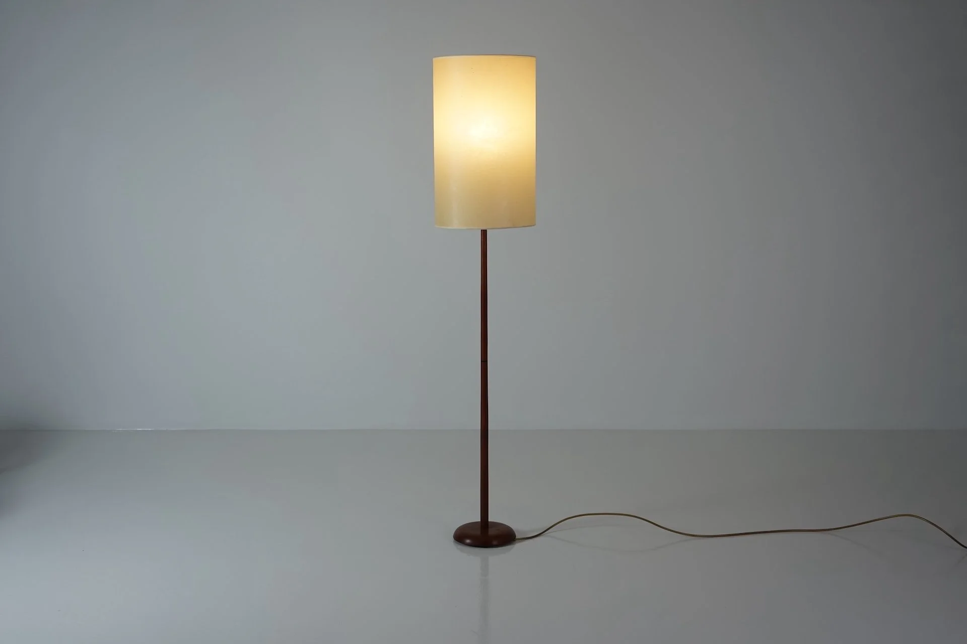 Mid-Century Modern Teak Floor Lamp with Fiberglass Lampshade, 1960s  400.JPG