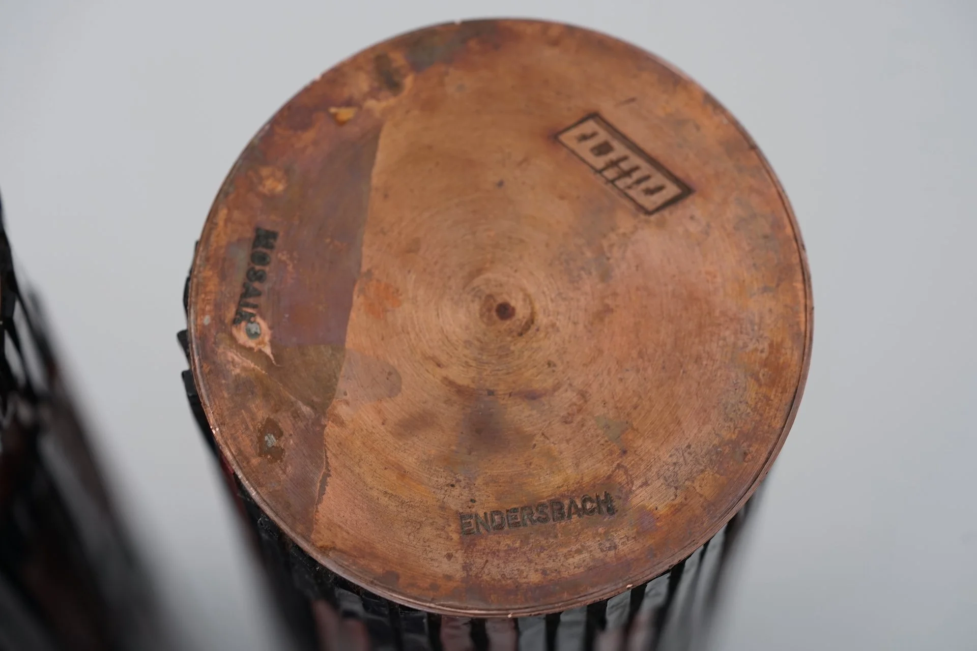 Vintage Mid Century Design Pottery Mosaic Vase by W. Zimmermann for Ritter 587.JPG