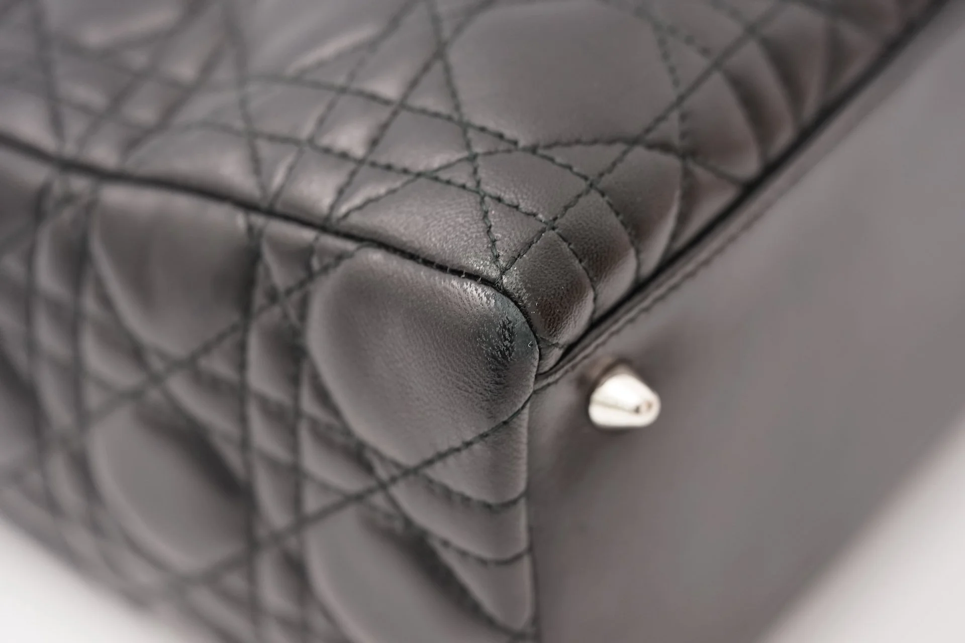 Christian Dior Lady Dior "Raffles" Medium Handbag in Black Leather, Galliano Era, 2010 5868.JPG