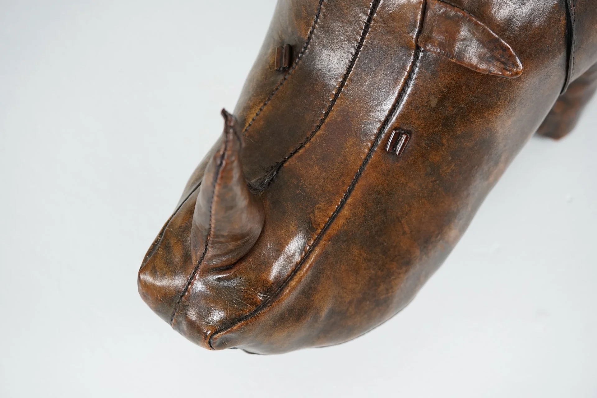 XL Rhinoceros Leather Footstool by Dimitri Omersa 520.JPG