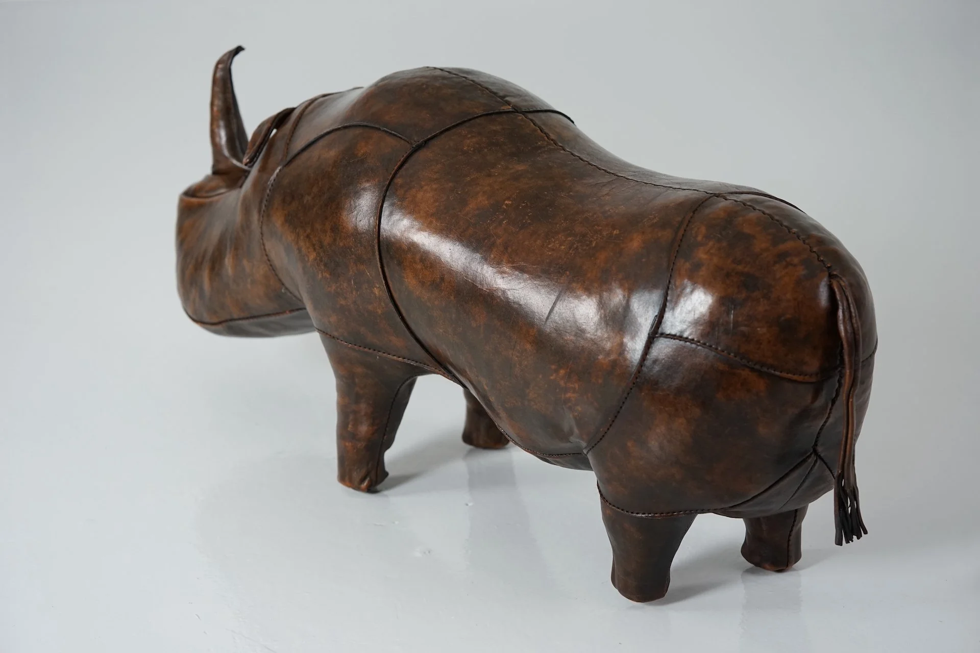 XL Rhinoceros Leather Footstool by Dimitri Omersa 523.JPG
